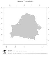 #1 Map Belarus: political country borders (outline map)