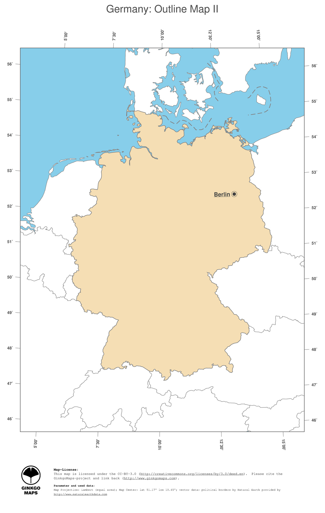 Map Germany; GinkgoMaps continent: Europe; region: Germany