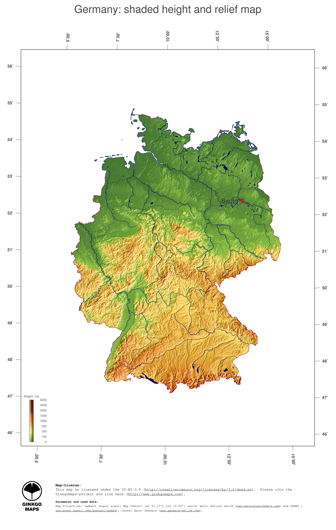 Map Germany; GinkgoMaps continent: Europe; region: Germany