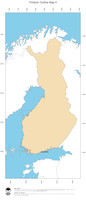 #2 Map Finland: political country borders and capital (outline map)