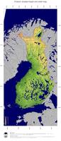 #4 Map Finland: color-coded topography, shaded relief, country borders and capital