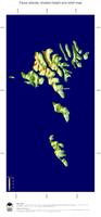 #5 Map Faroe Islands: color-coded topography, shaded relief, country borders and capital