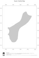 #1 Map Guam: political country borders (outline map)