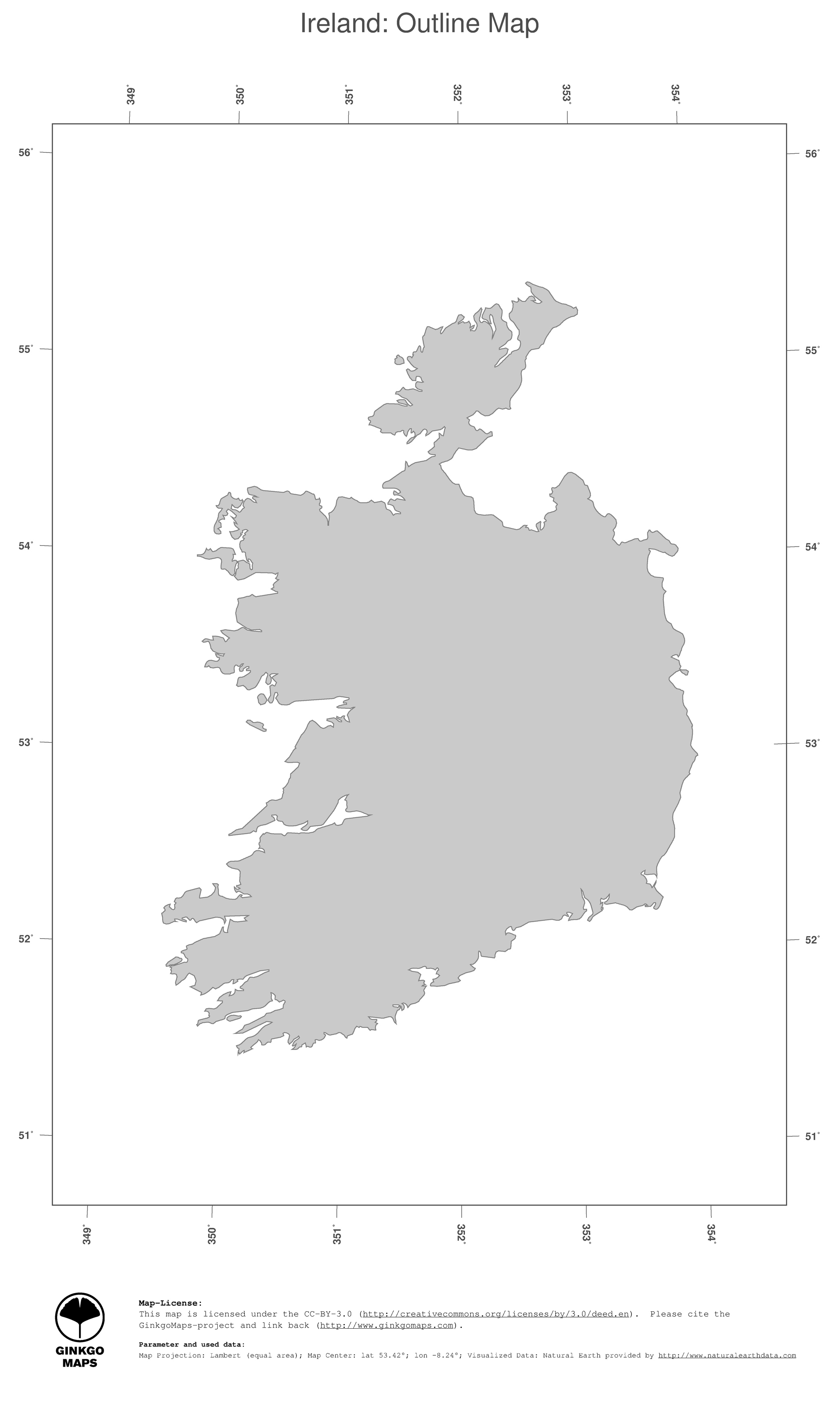 Teeburon Ireland Country Map Color Body de beb/é