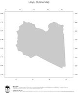 #1 Map Libya: political country borders (outline map)
