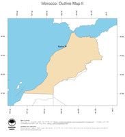#2 Map Morocco: political country borders and capital (outline map)