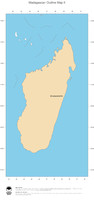 #2 Map Madagascar: political country borders and capital (outline map)