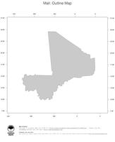 #1 Map Mali: political country borders (outline map)