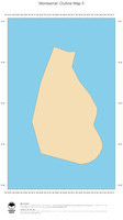 #2 Map Montserrat: political country borders and capital (outline map)