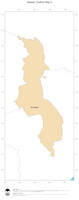 #2 Map Malawi: political country borders and capital (outline map)