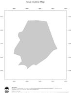 #1 Map Niue: political country borders (outline map)