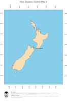 #2 Map New Zealand: political country borders and capital (outline map)