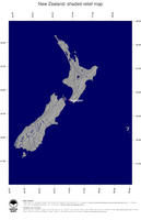 #4 Map New Zealand: shaded relief, country borders and capital