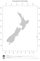 #1 Map New Zealand: political country borders (outline map)