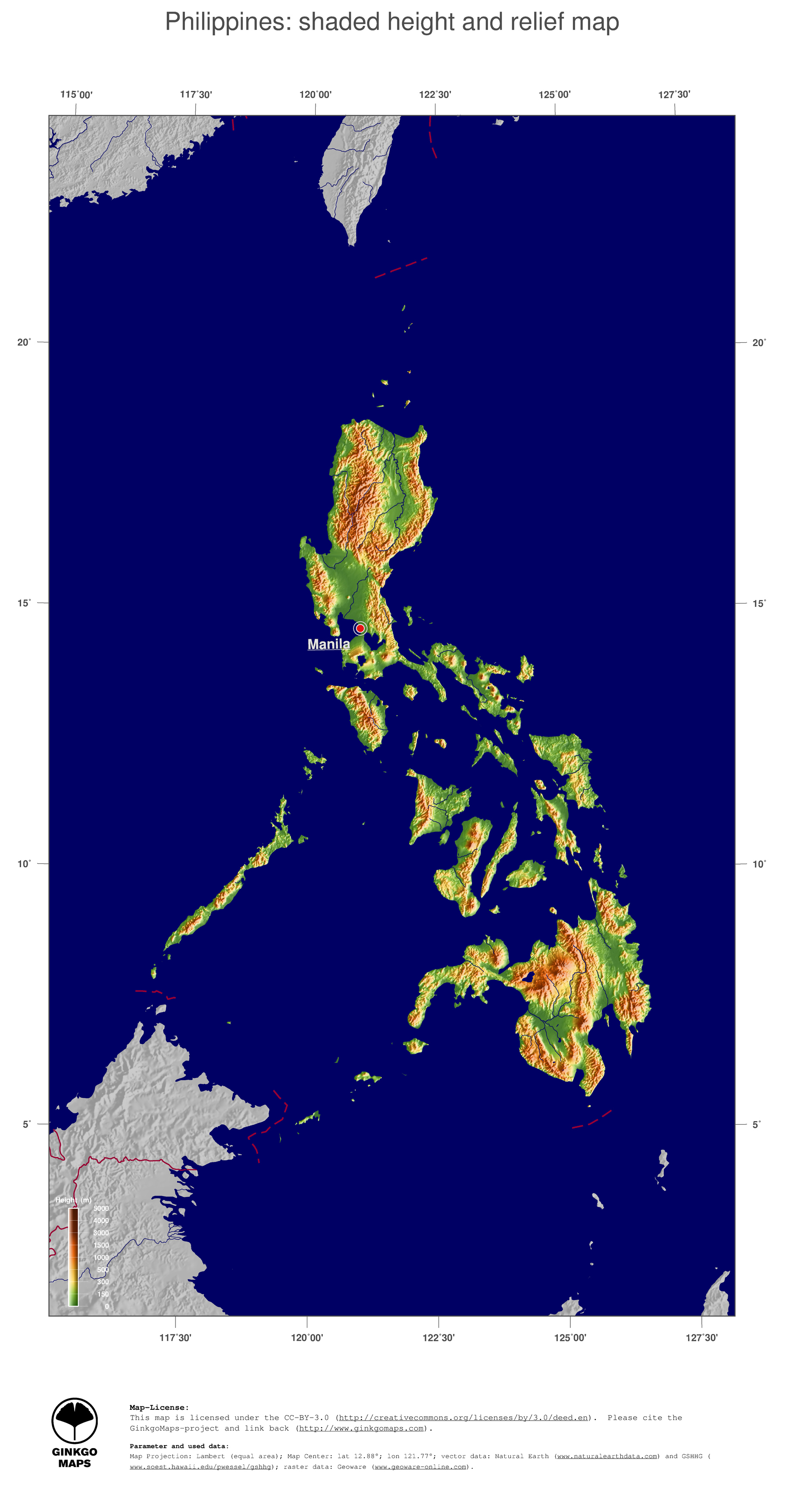 Map Philippines; GinkgoMaps continent: Asia; region: Philippines
