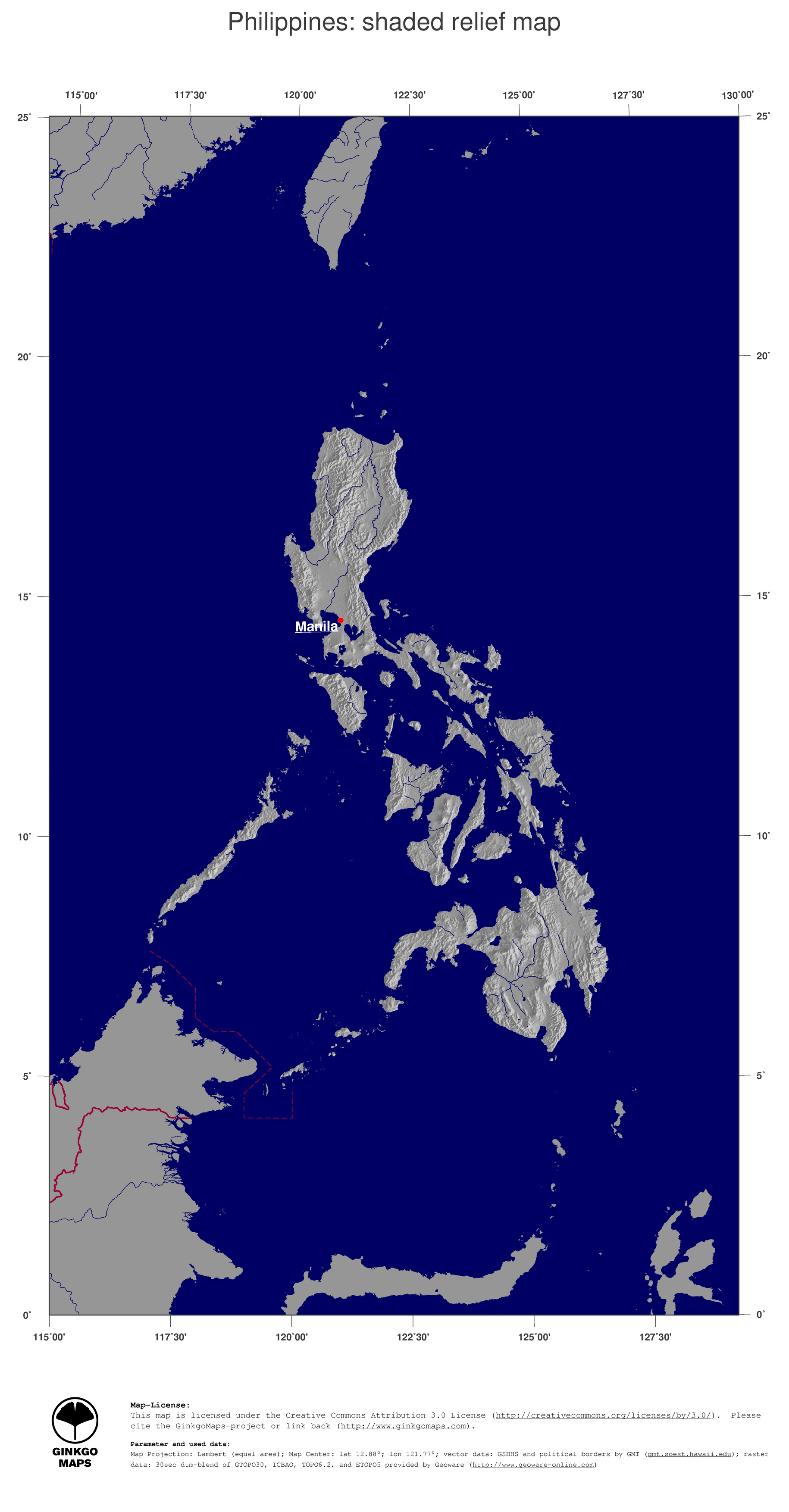 Map Philippines; GinkgoMaps continent: Asia; region: Philippines