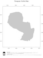 #1 Map Paraguay: political country borders (outline map)