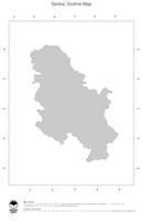 #1 Map Serbia: political country borders (outline map)