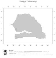 #1 Map Senegal: political country borders (outline map)