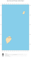#2 Map Sao Tome and Principe: political country borders and capital (outline map)