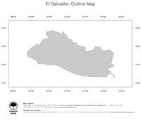 #1 Map El Salvador: political country borders (outline map)