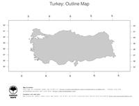 #1 Map Turkey: political country borders (outline map)