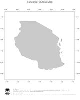 #1 Map Tanzania: political country borders (outline map)