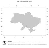 #1 Map Ukraine: political country borders (outline map)