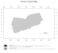 #1 Map Yemen: political country borders (outline map)