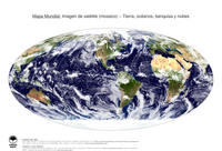 #6 Mapa Mundo: Tierra, oc�anos, banquisa y nubes