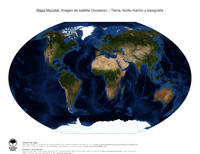 #7 Mapa Mundo: Tierra, fondo marino y topograf�a