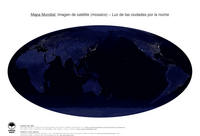 #35 Mapa Mundo: Luz de las ciudades por la noche