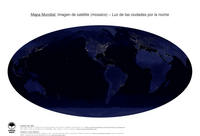 #36 Mapa Mundo: Luz de las ciudades por la noche