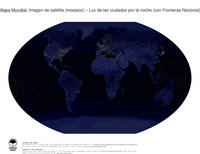 #37 Mapa Mundo: Luz de las ciudades por la noche (con Fronteras Nacional)