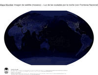 #38 Mapa Mundo: Luz de las ciudades por la noche (con Fronteras Nacional)