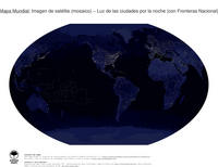 #39 Mapa Mundo: Luz de las ciudades por la noche (con Fronteras Nacional)