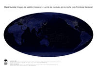 #41 Mapa Mundo: Luz de las ciudades por la noche (con Fronteras Nacional)