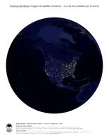 #6 Mapa America del Norte: Luz de las ciudades por la noche