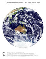 #1 Mapa Oceania: Tierra, oc�anos, banquisa y nubes