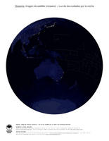 #7 Mapa Oceania: Luz de las ciudades por la noche (con Fronteras Nacional)
