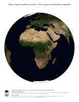 #5 Mapa Africa: Tierra, aguas poco profundas y topograf�a (con Fronteras Nacional)