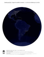 #6 Mapa America del Sur: Luz de las ciudades por la noche