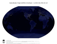 #33 Carte Monde: Lumi�re des villes de nuit
