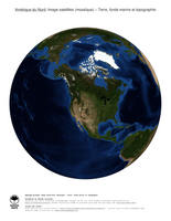 #2 Carte Amerique du Nord: Terre, fonds marins et topographie