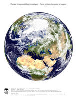 #1 Carte Europe: Terre, oc�ans, banquise et nuages