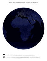 #7 Carte Afrique: Lumi�re des villes de nuit (avec Fronti�res Politiques)