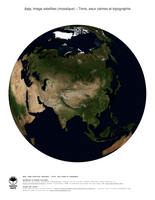 #4 Carte Asie: Terre, eaux calmes et topographie