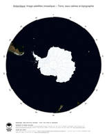 #4 Carte Antarctique: Terre, eaux calmes et topographie