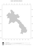 #1 Carte Laos: Fronti�res nationales politiques (carte des contours)