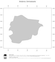 #1 Landkarte Andorra: Politische Staatsgrenzen (Umrisskarte)